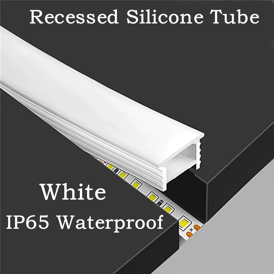Outdoor Power Strip Weatherproof - Tubo de silicone branco embutido led