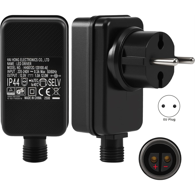 Outdoor Use Power Strip - Fonte de alimentação led 12v/1a, substituição